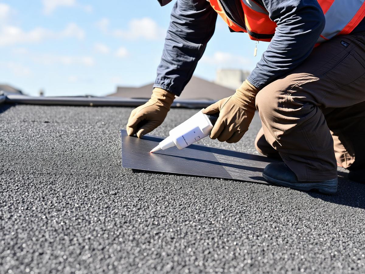 Cold-adhesive modified bitumen application, 34,600 sq ft medical office